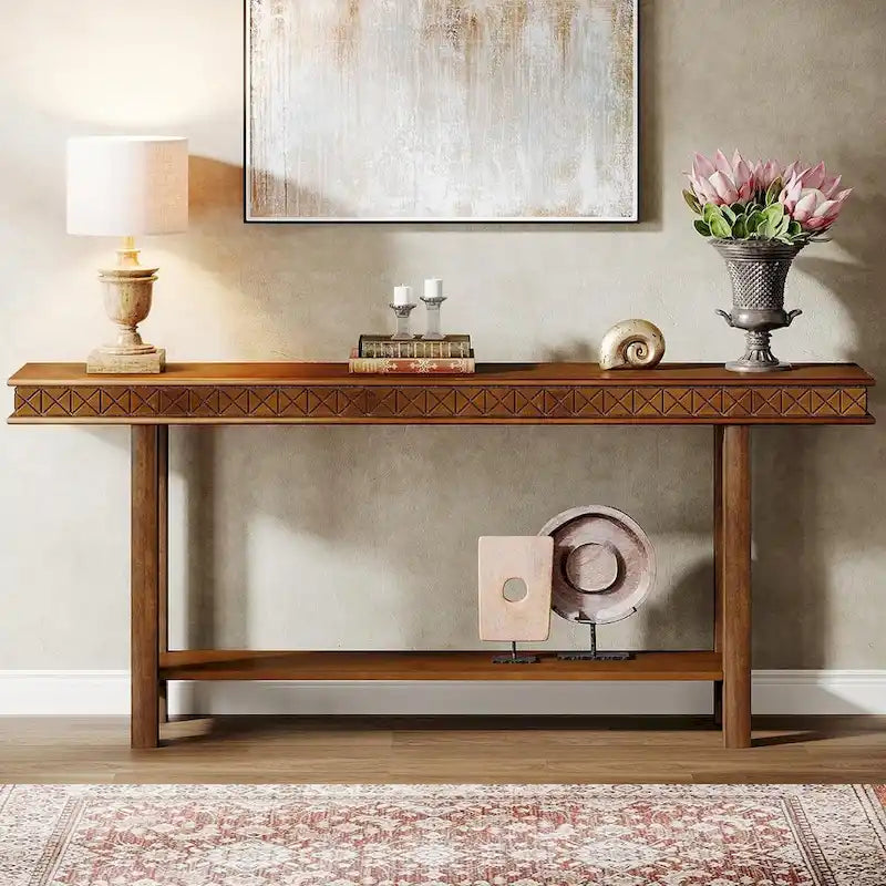 Table console de salon de 70,9 pouces de long