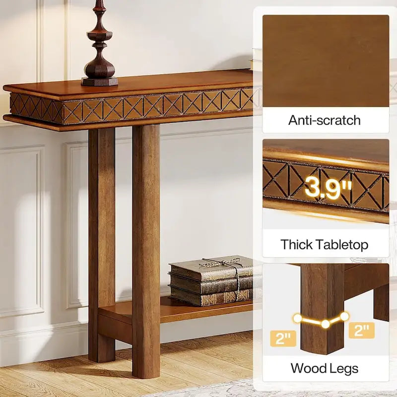 Table console de salon de 70,9 pouces de long