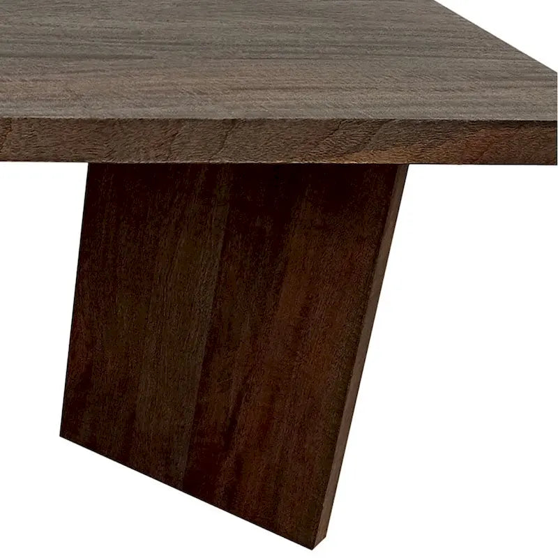 Table basse rectangulaire en bois de manguier marron