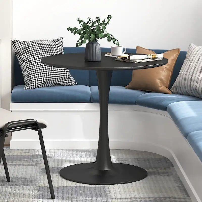 Table de salle à manger tulipe ronde de style Mid-Century Modern