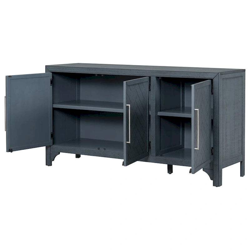 Buffet de rangement à 3 portes avec étagères réglables