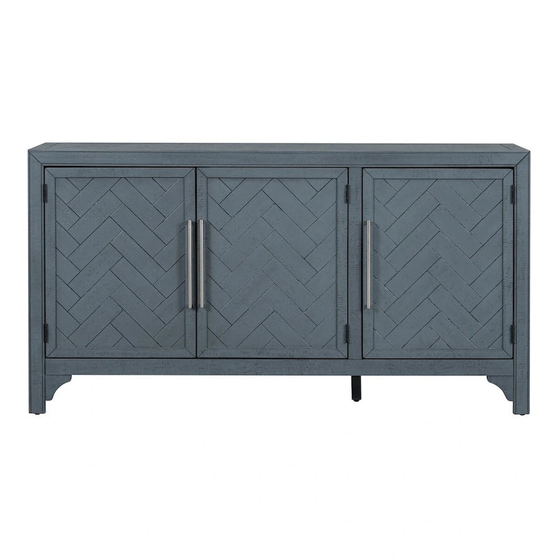 Buffet de rangement à 3 portes avec étagères réglables