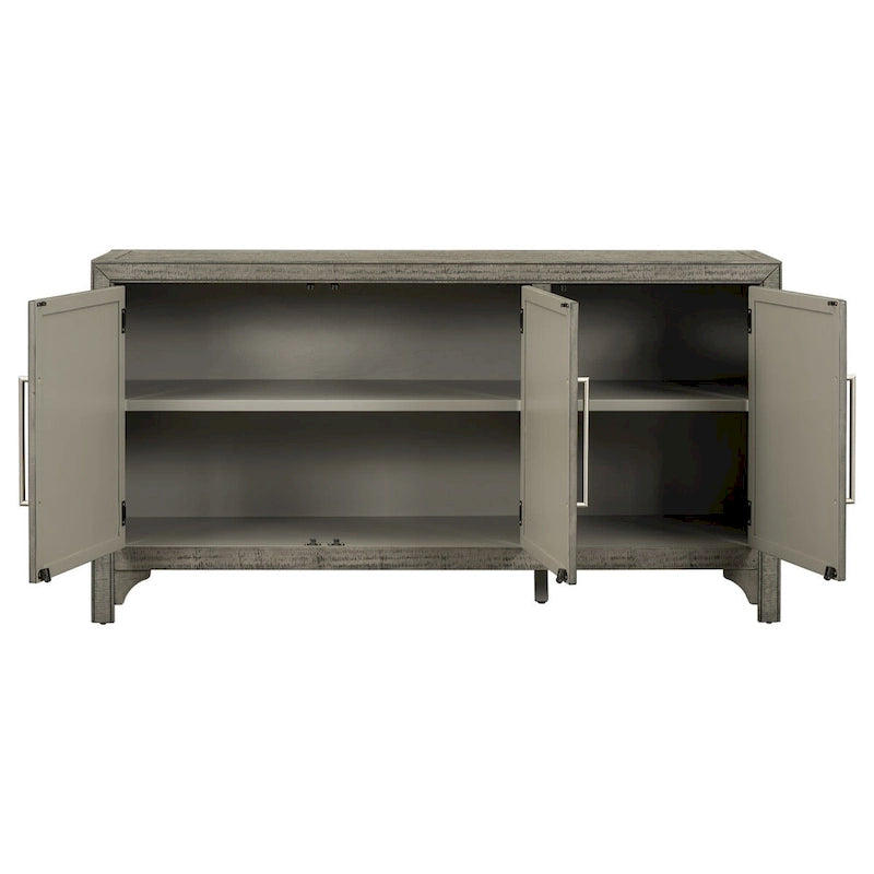 Buffet de rangement à 3 portes avec étagères réglables