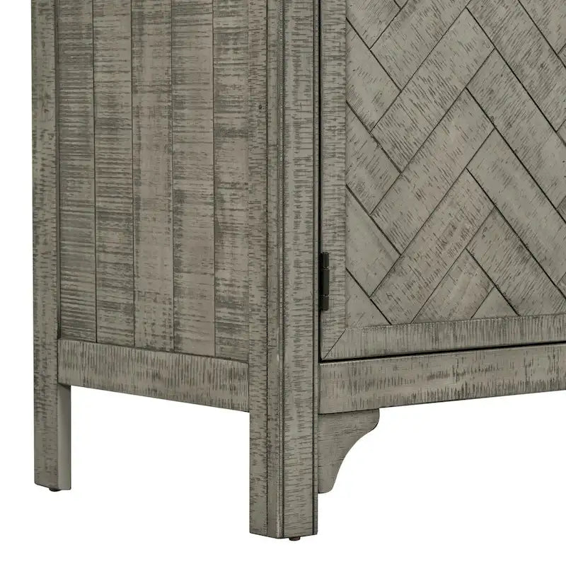 Buffet de rangement à 3 portes avec étagères réglables