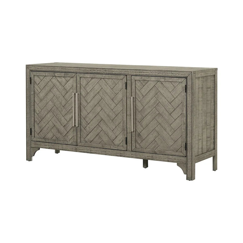 Buffet de rangement à 3 portes avec étagères réglables