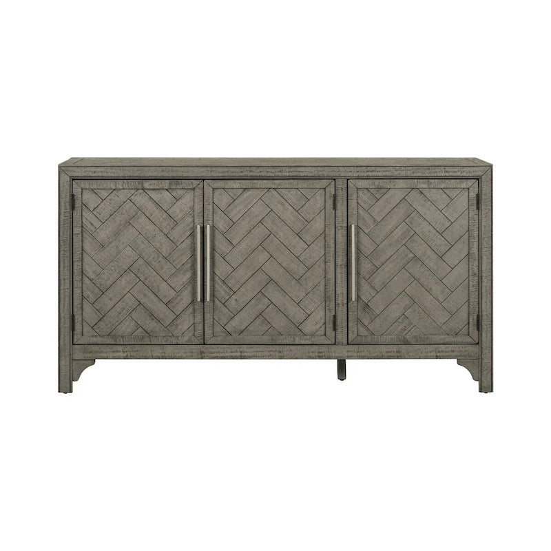 Buffet de rangement à 3 portes avec étagères réglables