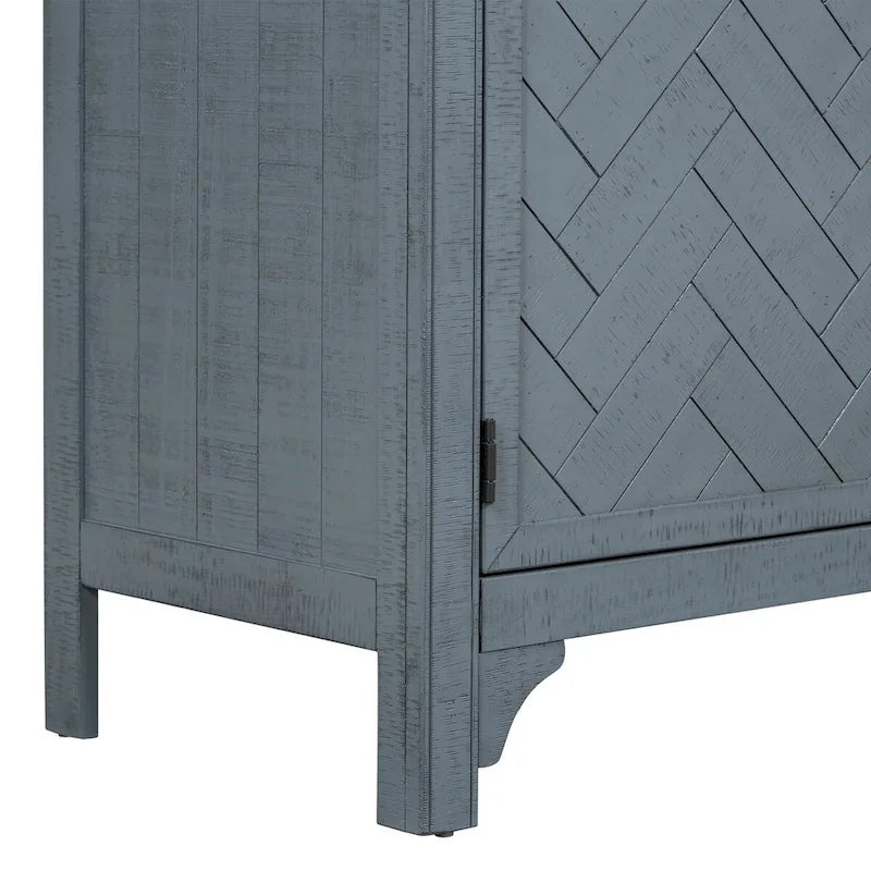 Buffet de rangement à 3 portes avec étagères réglables