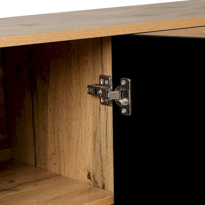 Vaisselier buffet à portes sculptées de fleurs grand meuble de rangement