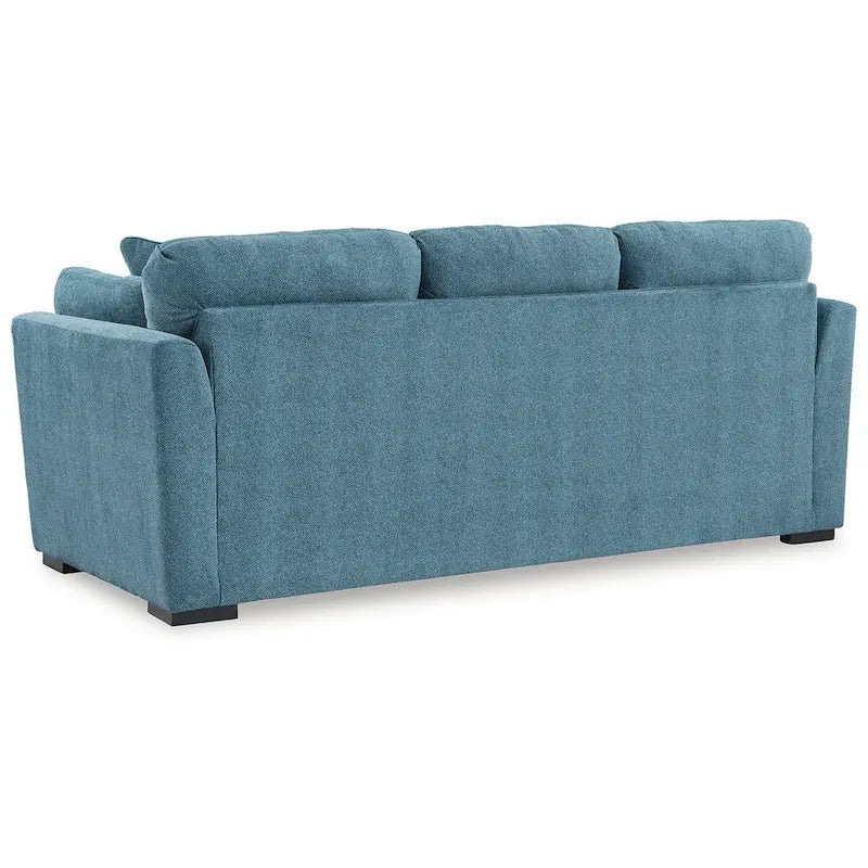 Canapé-lit Queen sarcelle avec matelas en mousse à mémoire de forme