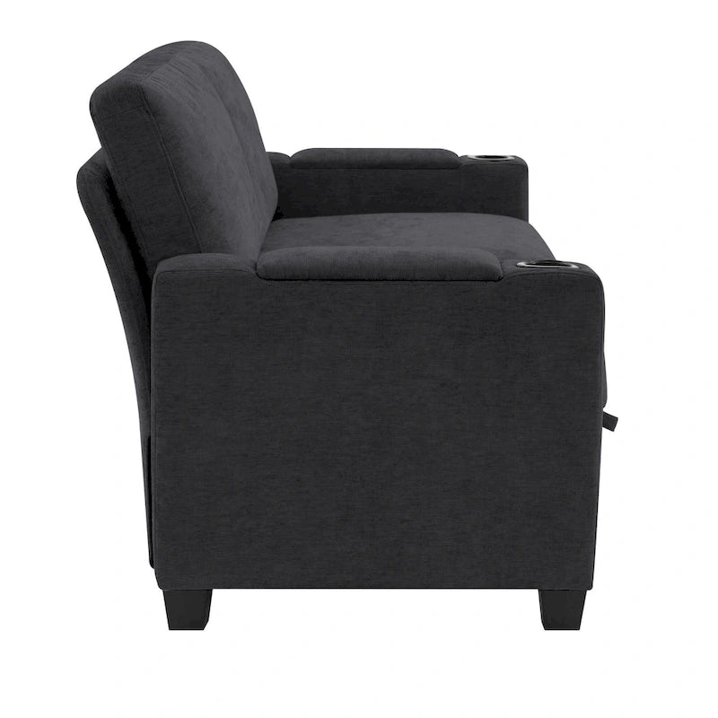 Canapé de rangement en chenille, petite banquette multifonctionnelle