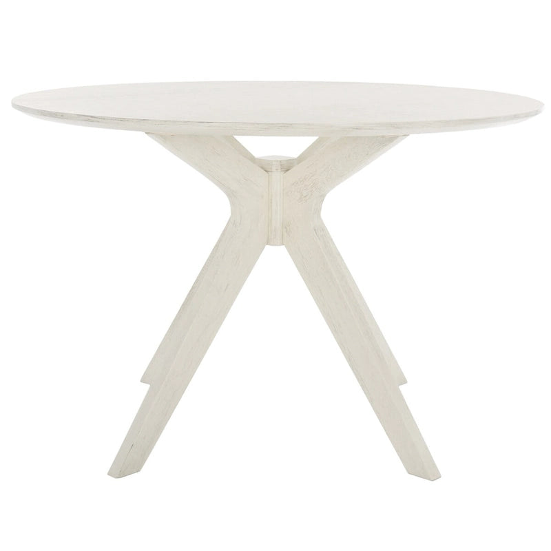 Table à manger ronde de 117 cm en placage de chêne, style Mid-Century