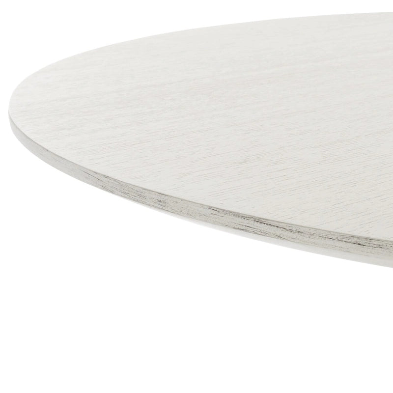 Table à manger ronde de 117 cm en placage de chêne, style Mid-Century